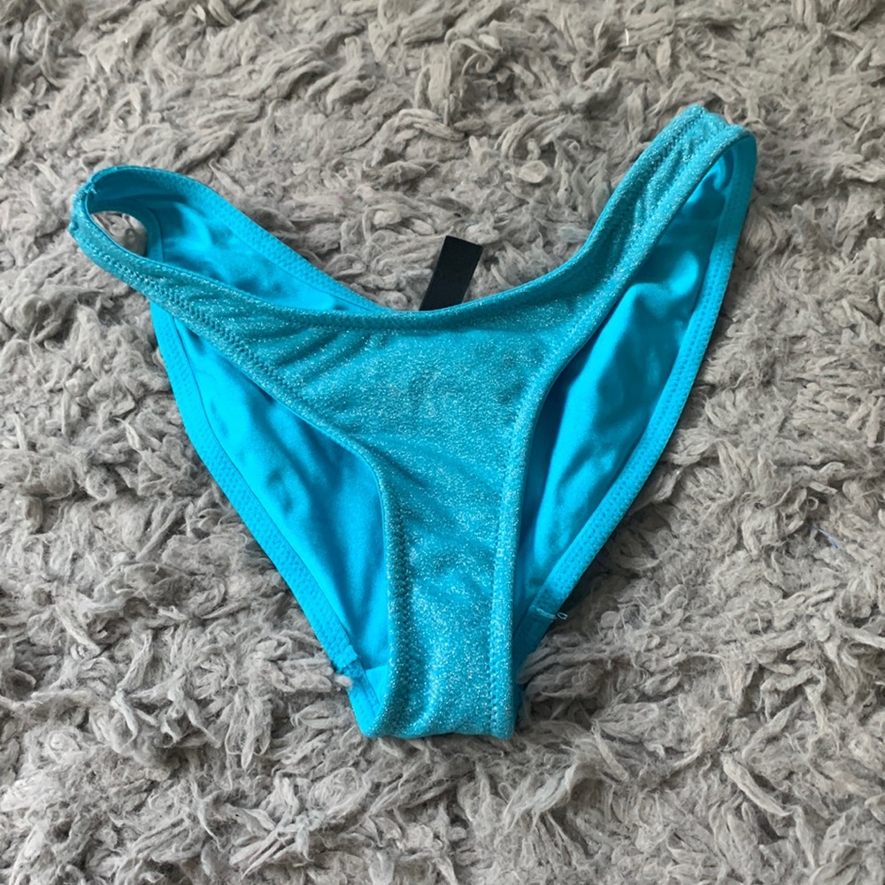 Triangl blue sparkle bikini bottoms only